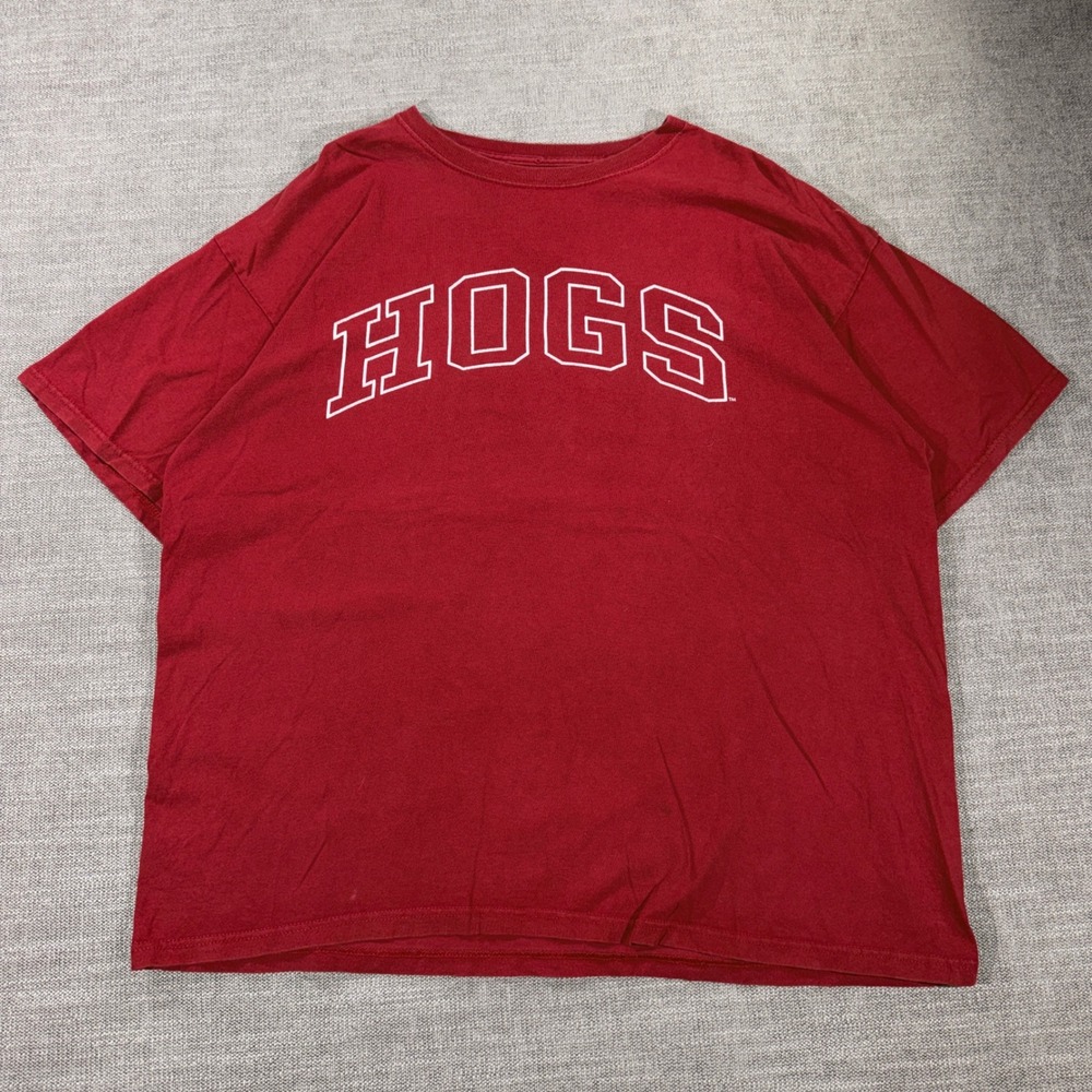 Arkansas Razorbacks T-Shirt Mens XL Red Fair Hogs Graphic Short Sleeve Tee‎